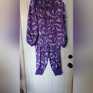 Floral Purple Pant Set